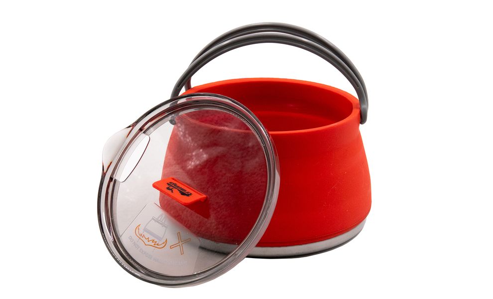 Складний туристичний чайник для пальника Tramp TRC-125 (Terracotta) на 1 л, харчовий силікон, Об'єм: 1, Колір виробника: Terracotta, зображення 2