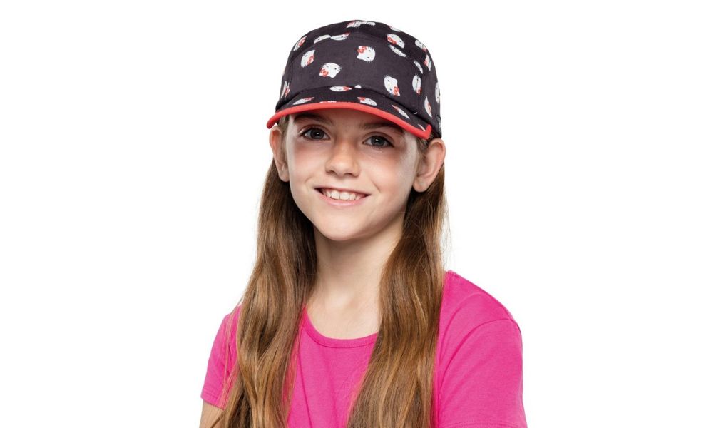 Кепка дитяча BUFF® Kids Hello Kitty 5 Panel (Poses Black), Колір виробника: Poses Black, зображення 4