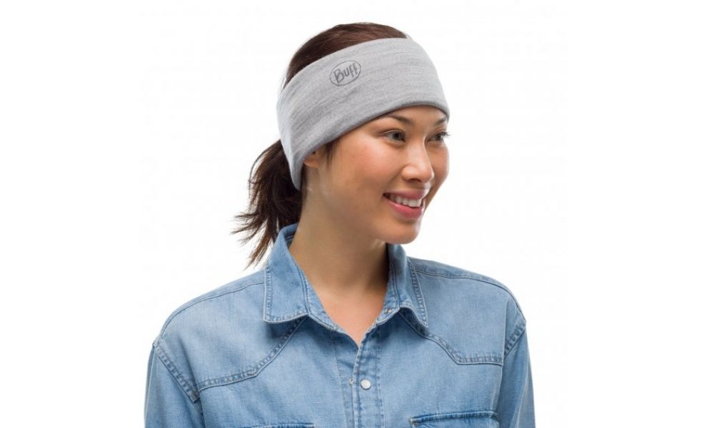 Мультишарф BUFF® Merino Lightweight (Solid Light Grey), Колір виробника: Solid Light Grey, зображення 3