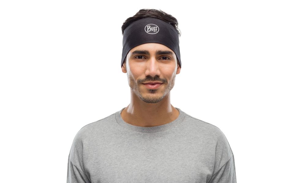 Пов'язка на голову BUFF® CoolNet UV+ Wide (Solid Black), Колір: Solid Black, зображення 2