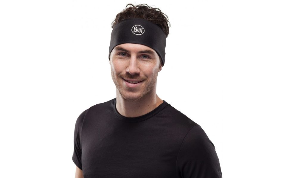 Пов'язка на голову BUFF® CoolNet UV+ Wide (Solid Black), Колір: Solid Black, зображення 3