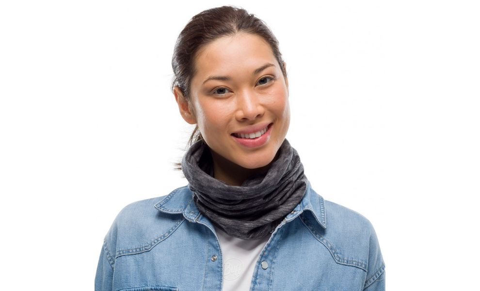 Мультишарф BUFF® Merino Midweight (Multistripes Graphite), Колір виробника: Multistripes Graphite, зображення 2