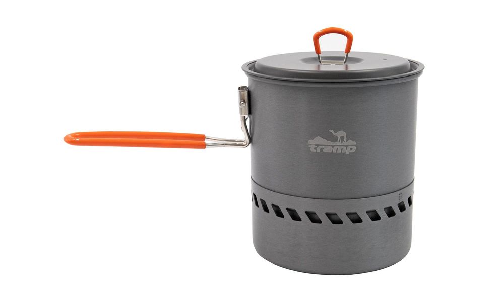 Туристична каструля з теплообмінником Tramp UTRC-118 на 1,5 л, анодований алюміній, Об'єм: 1,5, зображення 2