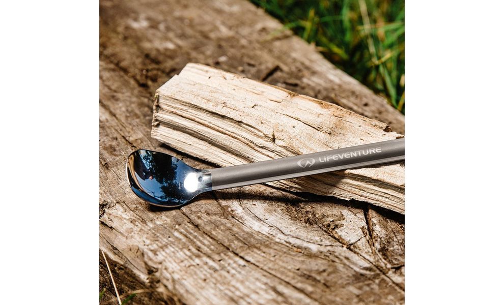 Туристична ложка з довгою ручкою Lifeventure Titanium Spoon, титан, зображення 2