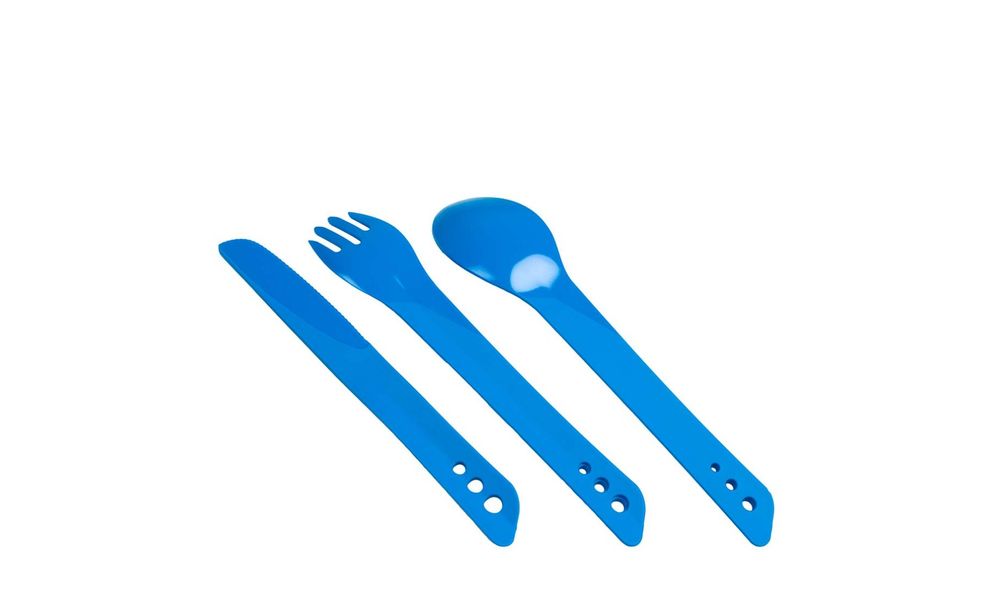 Туристичний набір столових приборів Lifeventure Ellipse - Big (Blue) (виделка, ложка, ніж), харчовий пластик, Тип розміру: Big, Колір виробника: Blue, зображення 3