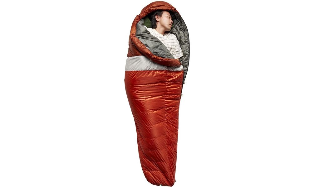 Демісезонний пуховий спальник Sierra Designs Get Down 550F 35 - Long до -3°C: з капюшоном, Максимальний зріст користувача: 198, Колір: Red, Сторона застібки: ліва, зображення 3