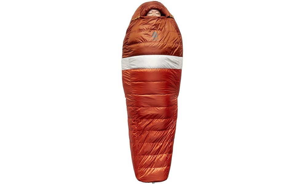 Демісезонний пуховий спальник Sierra Designs Get Down 550F 35 - Long до -3°C: з капюшоном, Максимальний зріст користувача: 198, Колір: Red, Сторона застібки: ліва, зображення 4