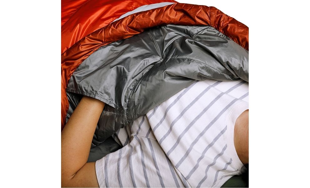 Демісезонний пуховий спальник Sierra Designs Get Down 550F 35 - Long до -3°C: з капюшоном, Максимальний зріст користувача: 198, Колір: Red, Сторона застібки: ліва, зображення 5