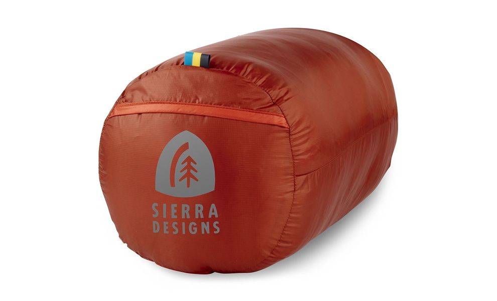 Демісезонний пуховий спальник Sierra Designs Get Down 550F 35 - Long до -3°C: з капюшоном, Максимальний зріст користувача: 198, Колір: Red, Сторона застібки: ліва, зображення 6