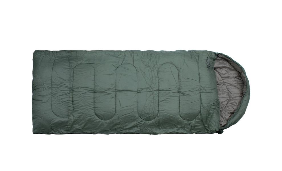 Демісезонний кемпінговий спальник-ковдра Totem Fisherman до 10°C: з капюшоном, Максимальний зріст користувача: 205, Колір: Green, Сторона застібки: ліва, зображення 3