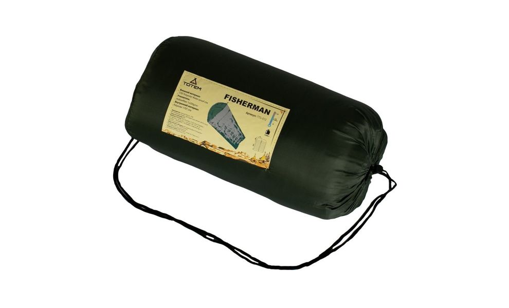 Демісезонний кемпінговий спальник-ковдра Totem Fisherman XXL до 10°C: з капюшоном, Максимальний зріст користувача: 205, Колір: Green, Сторона застібки: ліва, зображення 9