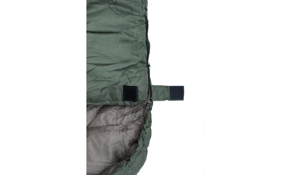 Демісезонний кемпінговий спальник-ковдра Totem Fisherman до 10°C: з капюшоном, Максимальний зріст користувача: 205, Колір: Green, Сторона застібки: права, зображення 5