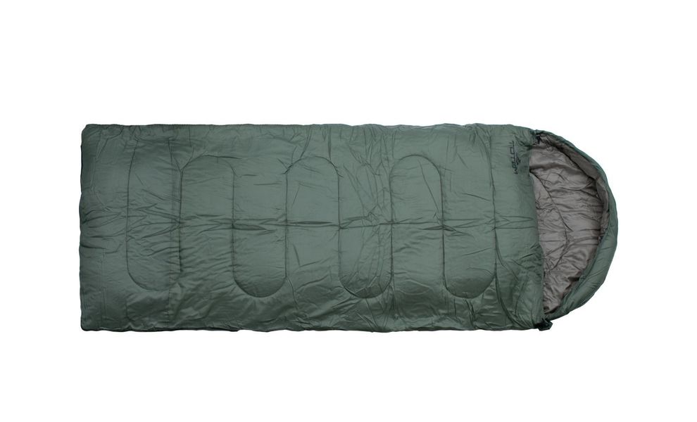 Демісезонний кемпінговий спальник-ковдра Totem Fisherman XXL до 10°C: з капюшоном, Максимальний зріст користувача: 205, Колір: Green, Сторона застібки: права, зображення 3