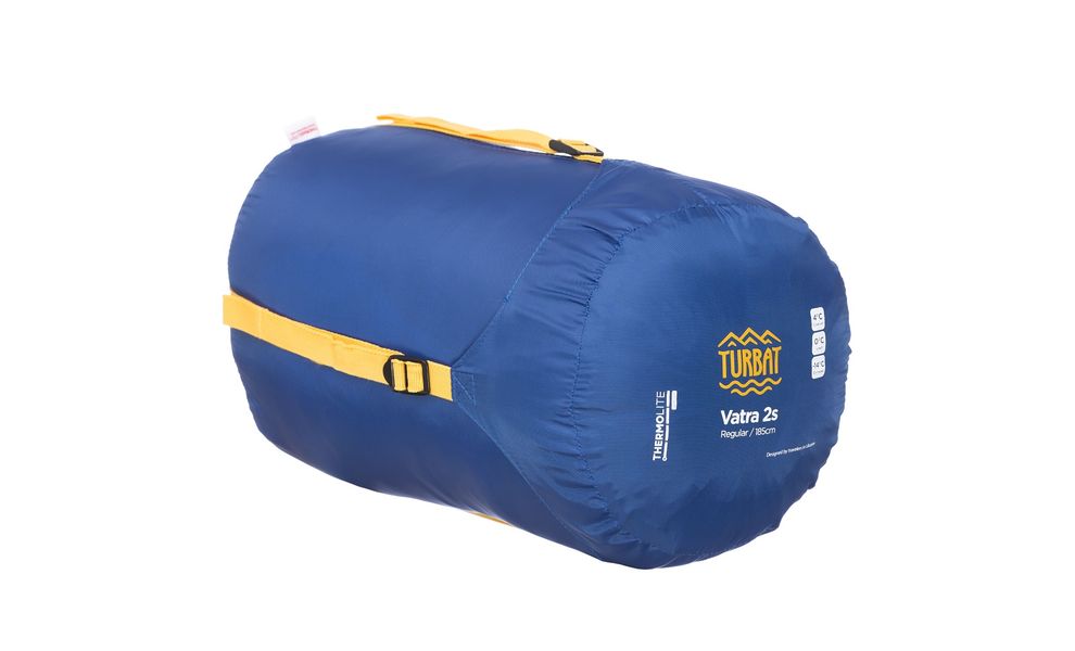 Демісезонний туристичний спальник Turbat Vatra 2S (2021) 175 до 0°C: з капюшоном, Максимальний зріст користувача: 175, Колір: Azure Blue/Estate Blue, Сторона застібки: центр, зображення 3