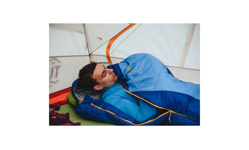 Демісезонний туристичний спальник Turbat Vatra 2S (2021) 175 до 0°C: з капюшоном, Максимальний зріст користувача: 175, Колір: Azure Blue/Estate Blue, Сторона застібки: центр, зображення 12