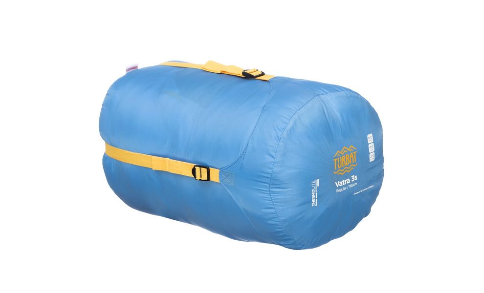 Демісезонний туристичний спальник Turbat Vatra 3S (2021) 185 до -5°C: з капюшоном, Максимальний зріст користувача: 185, Колір: Azure Blue/Estate Blue, Сторона застібки: центр, зображення 6
