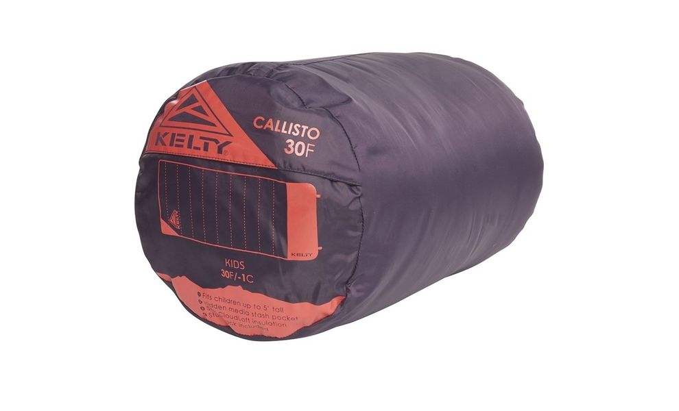 Дитячий кемпінговий спальник-ковдра Kelty Callisto 30 Kids (Italian Plum) до -1°C, Максимальний зріст користувача: 152, Колір: Italian Plum, Сторона застібки: права, зображення 4