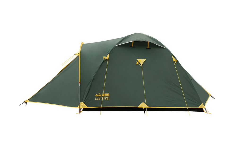 3-місний намет Tramp Lair 3 V2 (2022): двошаровий, з тамбуром, Кількість місць: 3, Колір: Green/Yellow, зображення 5