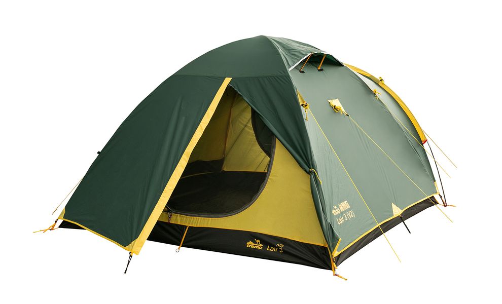 3-місний намет Tramp Lair 3 V2 (2022): двошаровий, з тамбуром, Кількість місць: 3, Колір: Green/Yellow, зображення 8