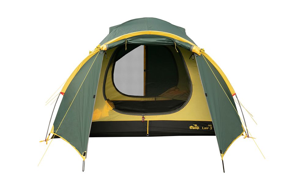 3-місний намет Tramp Lair 3 V2 (2022): двошаровий, з тамбуром, Кількість місць: 3, Колір: Green/Yellow, зображення 10