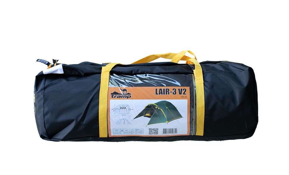 3-місний намет Tramp Lair 3 V2 (2022): двошаровий, з тамбуром, Кількість місць: 3, Колір: Green/Yellow, зображення 24