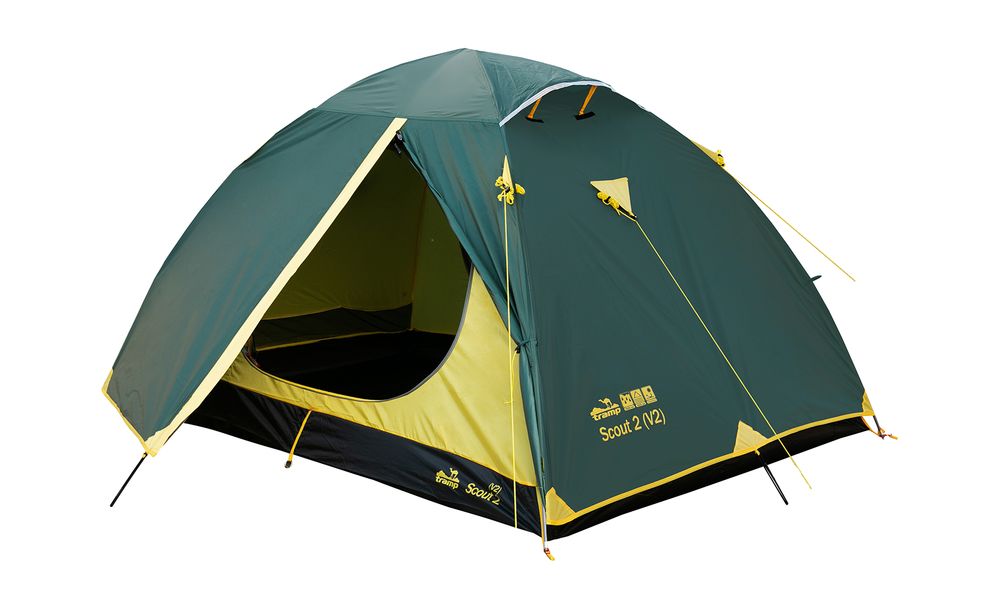 Намет Tramp TRT-055 Scout 2 V2 (Green/Yellow), 2-місний, Кількість місць: 2, Колір: Green/Yellow, зображення 5