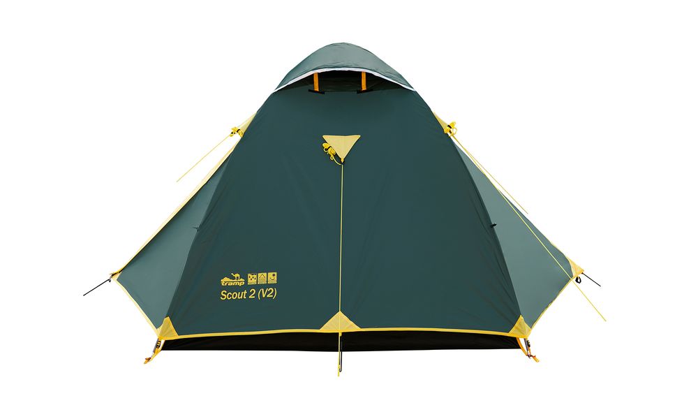 Намет Tramp TRT-055 Scout 2 V2 (Green/Yellow), 2-місний, Кількість місць: 2, Колір: Green/Yellow, зображення 6