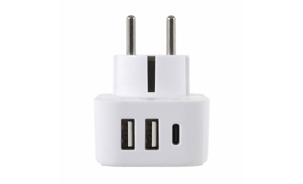 Перехідник для розеток Lifeventure European Travel Adaptor USB, зображення 4