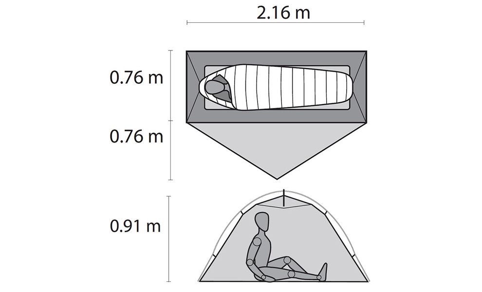 1-місний намет MSR Hubba NX (Green): двошаровий, Кількість місць: 1, Колір: Green, зображення 2