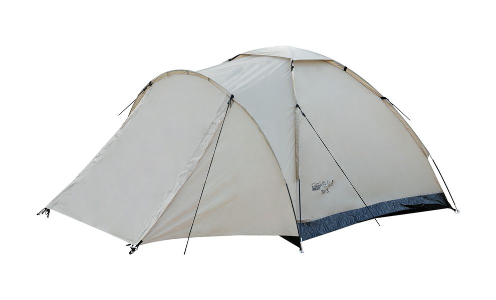 3-місний намет Tramp Fly 3 (Sand): одношаровий, з тамбуром, Кількість місць: 3, Колір: Sand/Black, зображення 4