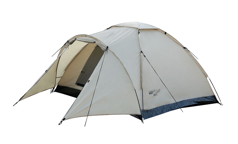 3-місний намет Tramp Fly 3 (Sand): одношаровий, з тамбуром, Кількість місць: 3, Колір: Sand/Black, зображення 5