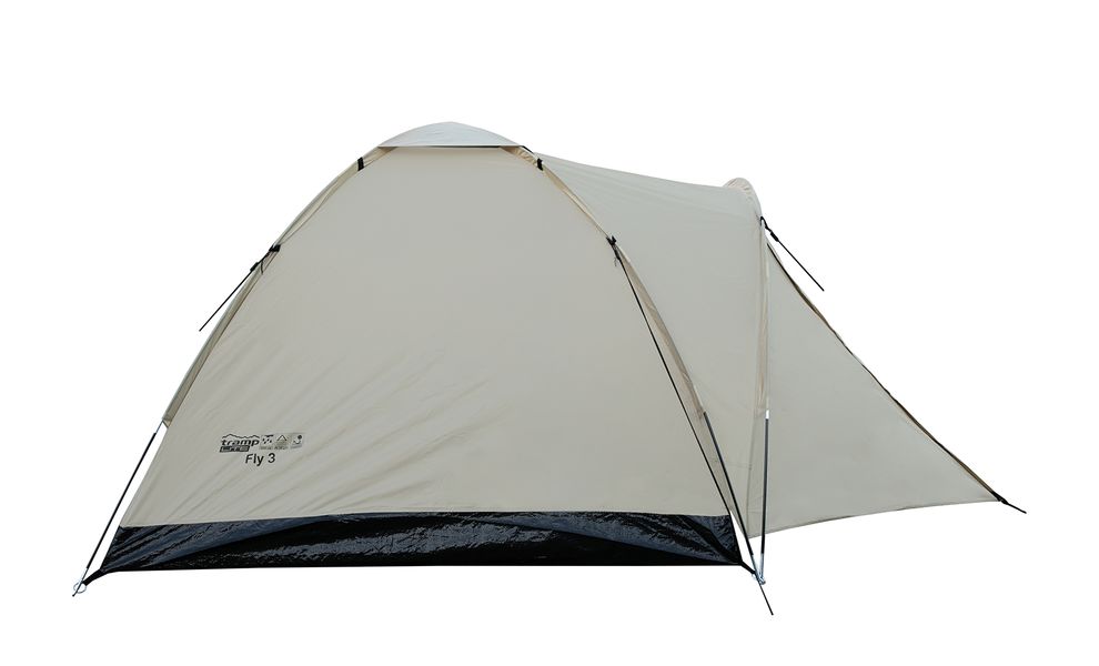 3-місний намет Tramp Fly 3 (Sand): одношаровий, з тамбуром, Кількість місць: 3, Колір: Sand/Black, зображення 6