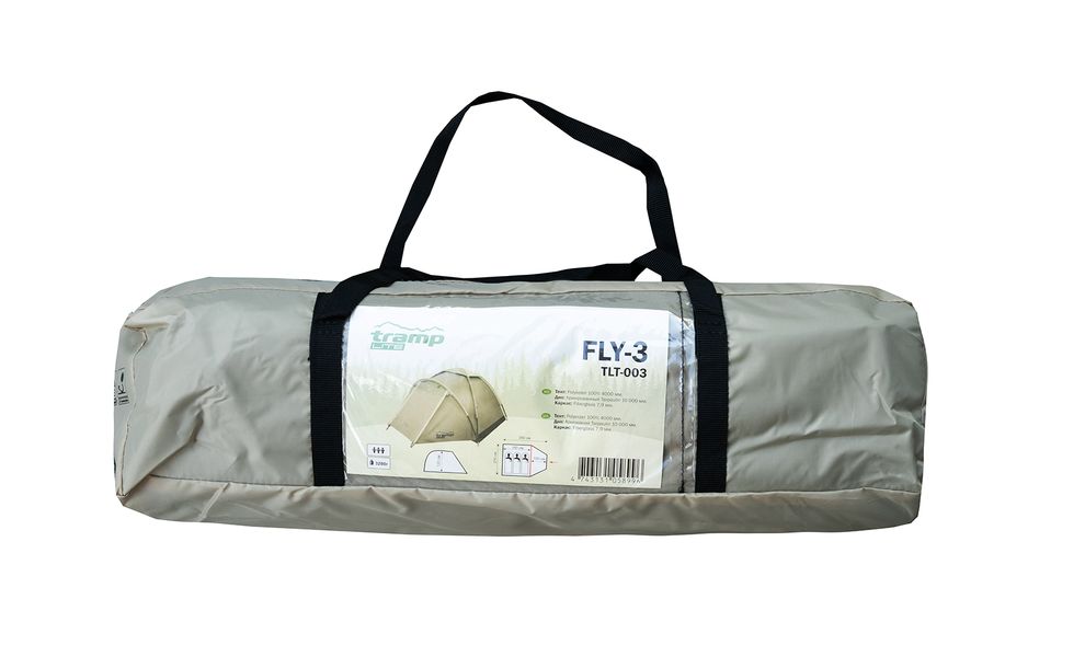 3-місний намет Tramp Fly 3 (Sand): одношаровий, з тамбуром, Кількість місць: 3, Колір: Sand/Black, зображення 21