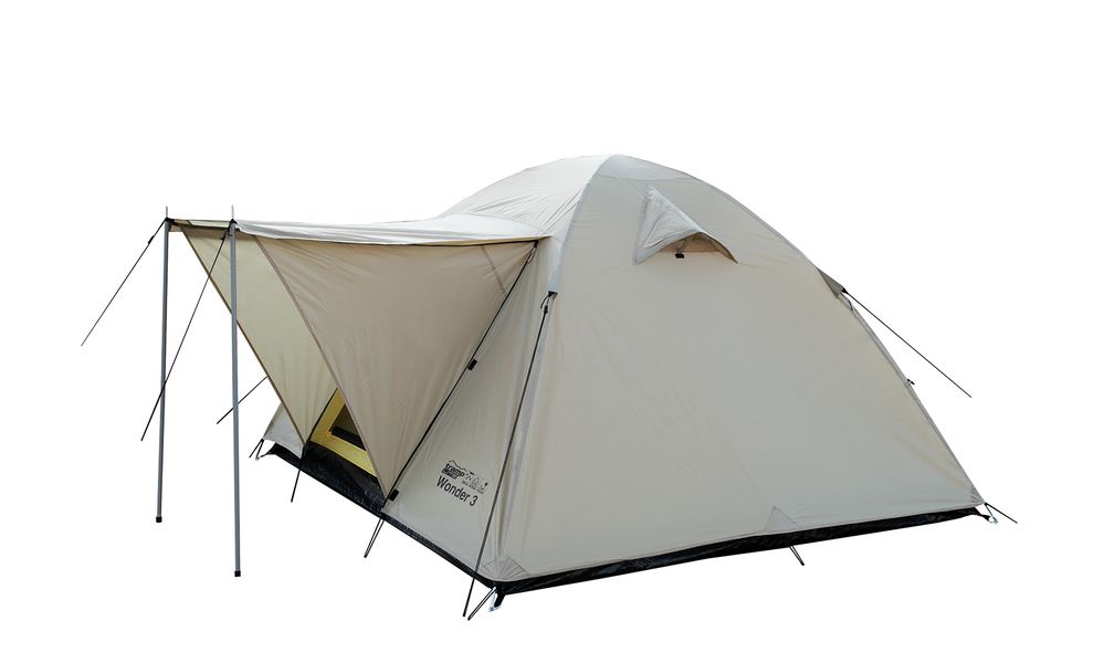3-місний намет Tramp Wonder 3 (Sand): двошаровий, Кількість місць: 3, Колір: Sand/Black, зображення 3