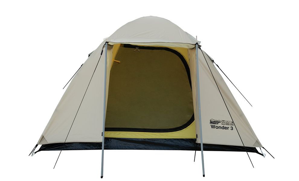 3-місний намет Tramp Wonder 3 (Sand): двошаровий, Кількість місць: 3, Колір: Sand/Black, зображення 7