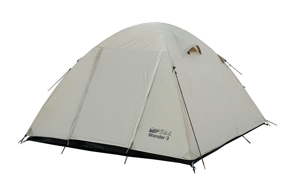 3-місний намет Tramp Wonder 3 (Sand): двошаровий, Кількість місць: 3, Колір: Sand/Black, зображення 9