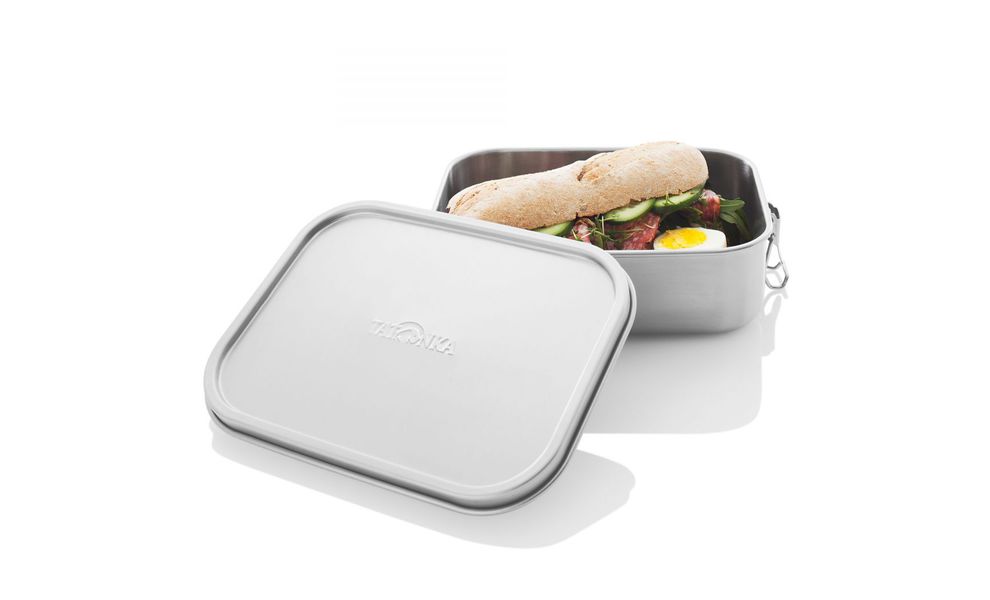 Туристичний ланчбокс з ручками-замками Tatonka Lunch Box I Lock на 1000 мл, нержавіюча сталь, Тип контейнеру: 1 відділення, Об'єм: 1000, зображення 4