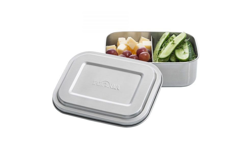 Туристичний ланчбокс з 2 відділеннями Tatonka Lunch Box II на 800 мл, нержавіюча сталь, Тип контейнеру: 2 відділення, Об'єм: 800, зображення 2