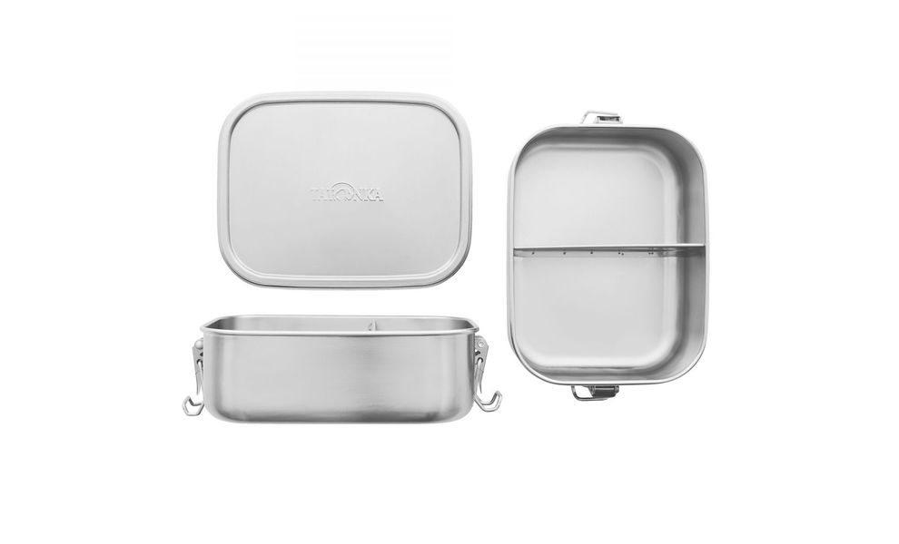 Туристичний ланчбокс з 2 відділеннями та ручками-замками Tatonka Lunch Box II Lock на 800 мл, нержавіюча сталь, Тип контейнеру: 2 відділення, Об'єм: 800, зображення 2