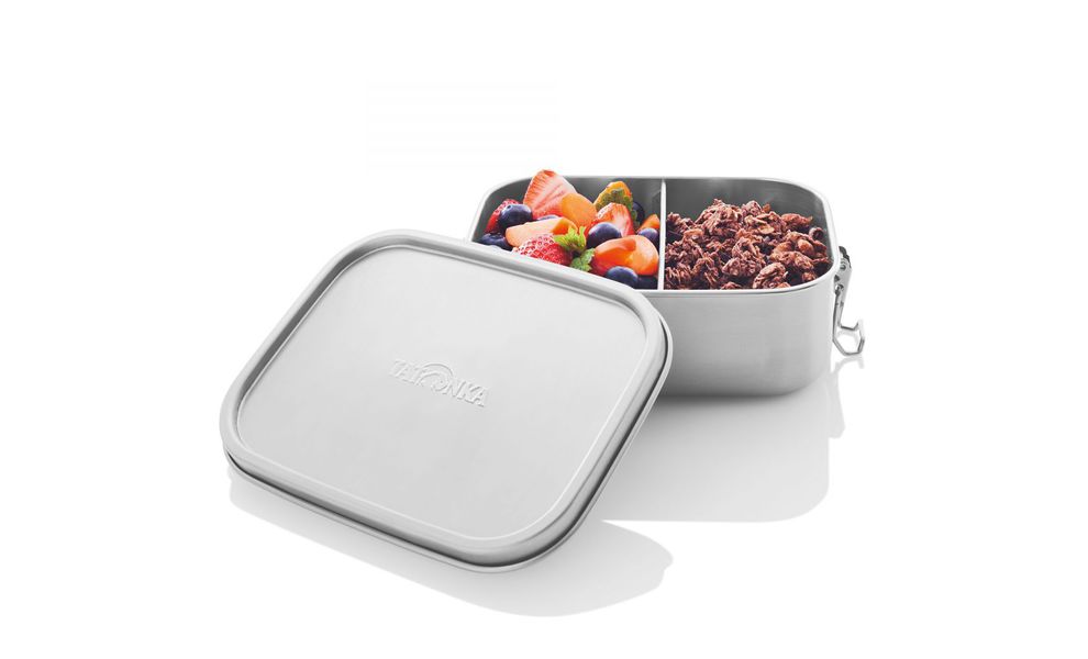 Туристичний ланчбокс з 2 відділеннями та ручками-замками Tatonka Lunch Box II Lock на 800 мл, нержавіюча сталь, Тип контейнеру: 2 відділення, Об'єм: 800, зображення 4