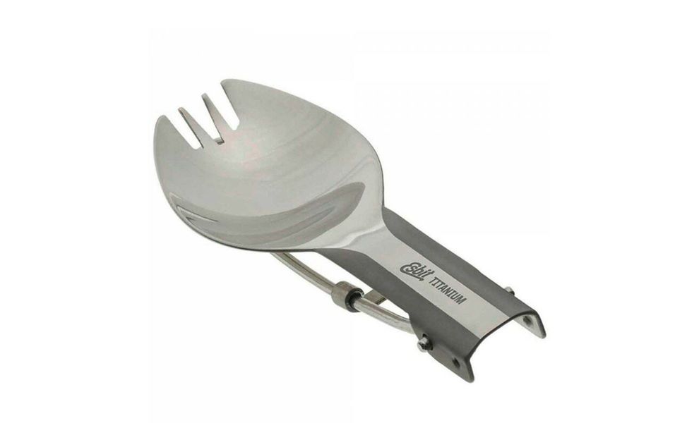 Складна туристична ложка-виделка Esbit FSP17-TI, титан, зображення 2