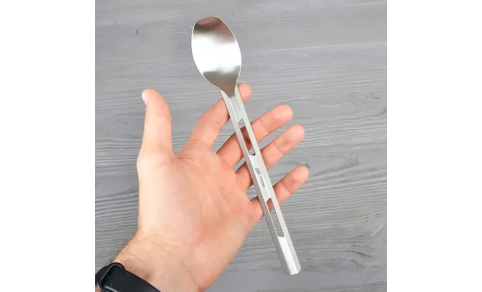 Туристична ложка з довгою ручкою Esbit LSP222-TI, титан, зображення 3