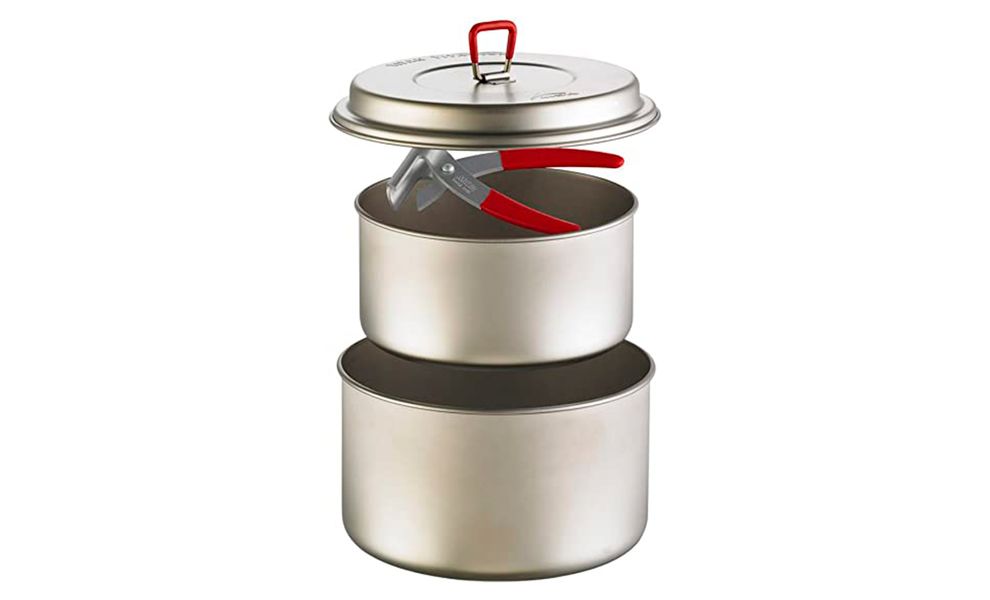 Кемпінговий набір каструль з титану та знімною ручкою MSR Titan 2 Pot Set, зображення 2