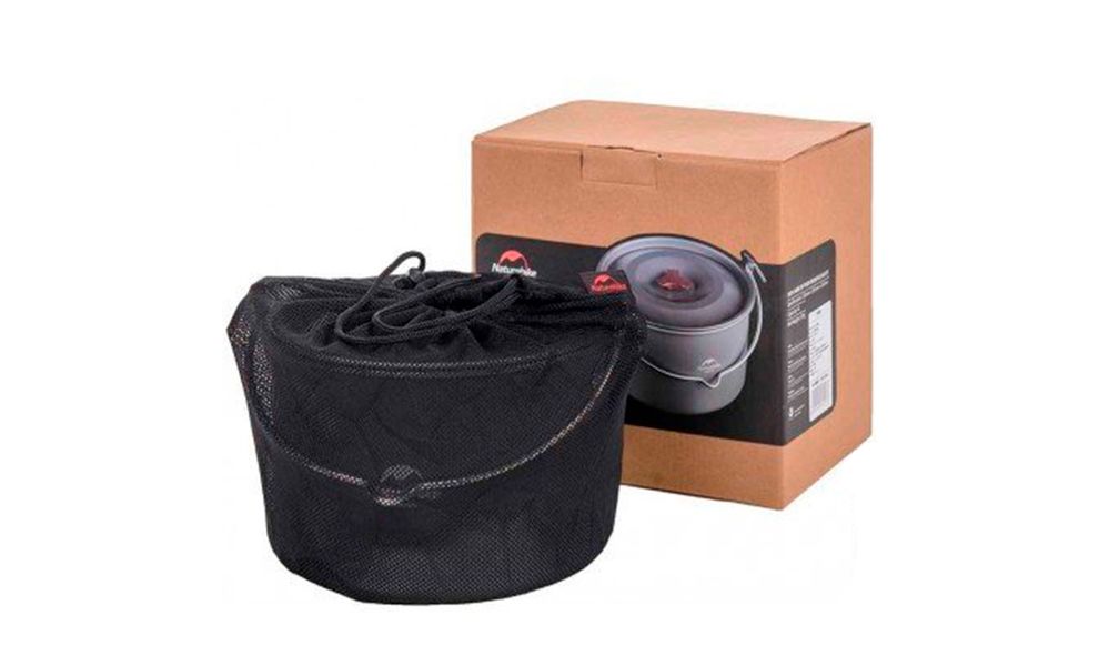 Туристичний казанок для вогнища Naturehike NH17D021-G на 4 л, анодований алюміній, зображення 2