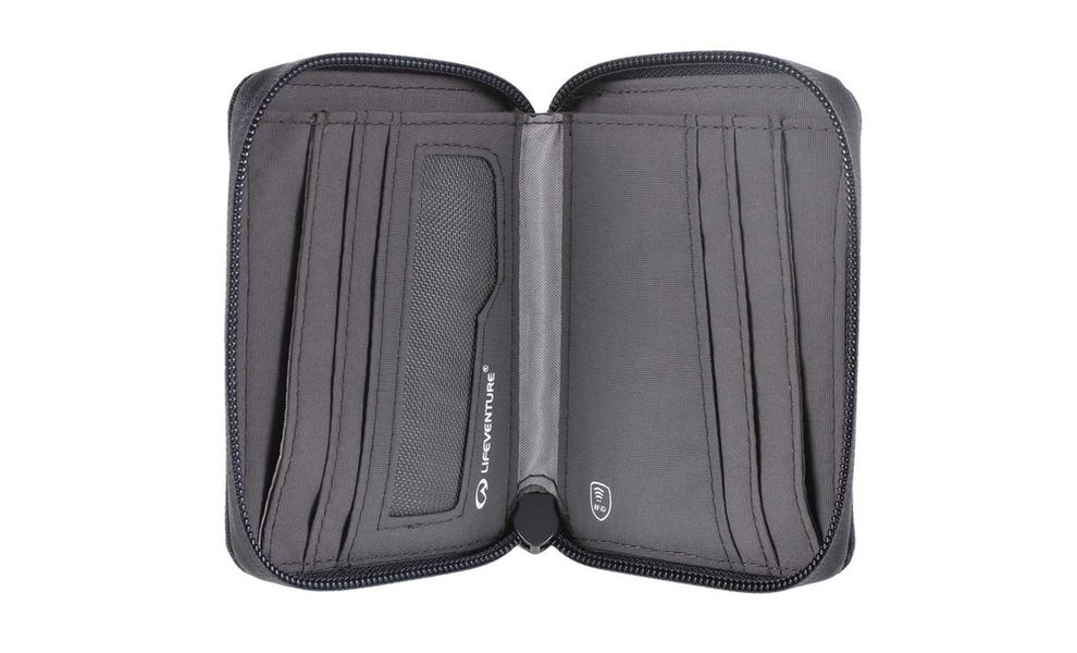 Гаманець на блискавці з захистом для карток Lifeventure Recycled RFID Bi-Fold Wallet (Grey), Колір виробника: Grey, зображення 4