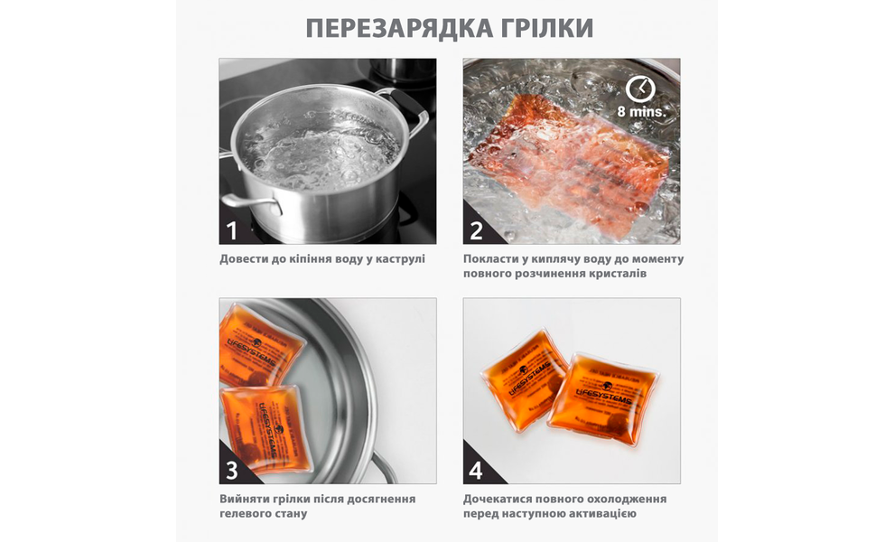 Багаторазові грілки для рук Lifesystems Reusable Hand Warmer, 2 шт., зображення 8