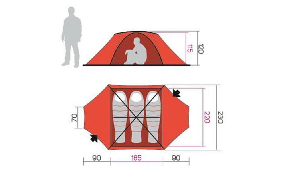 Намет Hannah Covert 3 WS (Thyme/Dark Shadow), 3-місний, зображення 2
