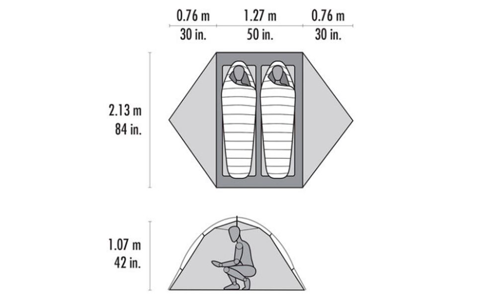 2-місний намет MSR Access 2: двошаровий, зображення 2