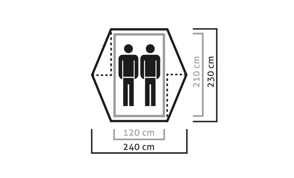 2-місний намет Salewa Denali 2: двошаровий, Кількість місць: 2, Колір: 5311 Cactus/Grey, зображення 2