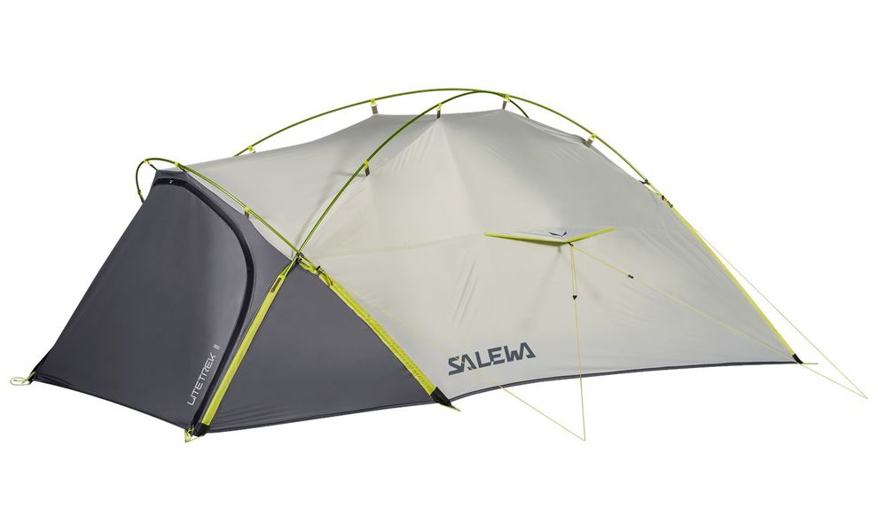 2-місний намет Salewa Litetrek 2: двошаровий, з тамбуром, Кількість місць: 2, Колір: 5315 Grey/Light Grey/Cactus, зображення 3